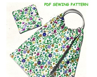 Instant Download PDF Sewing Pattern Tutorial to make a 15 X 16 inch PVC or Ditsy Fabric Sack Style Handbag Girls Dolly or PE Bag & Purse