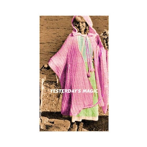 Instant Download PDF KNITTING PATTERN to make a Womens Lightweight Gossamer Lace Cape Wrap Around Large Shawl Cowl Hood One Size Boho Hippy