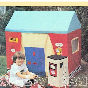 Instant Download PDF Sewing & Woodcraft Instructions to make a Playhouse Wendy House Garage Play Tent Garden Toy Make Believe Role Play