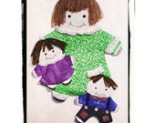 Full Size PDF Sewing Pattern Instant Download Easy A4 Printable to make Floppy Rag Dolls 2 Sizes Padded Baby Blankie First Rag Doll Toy