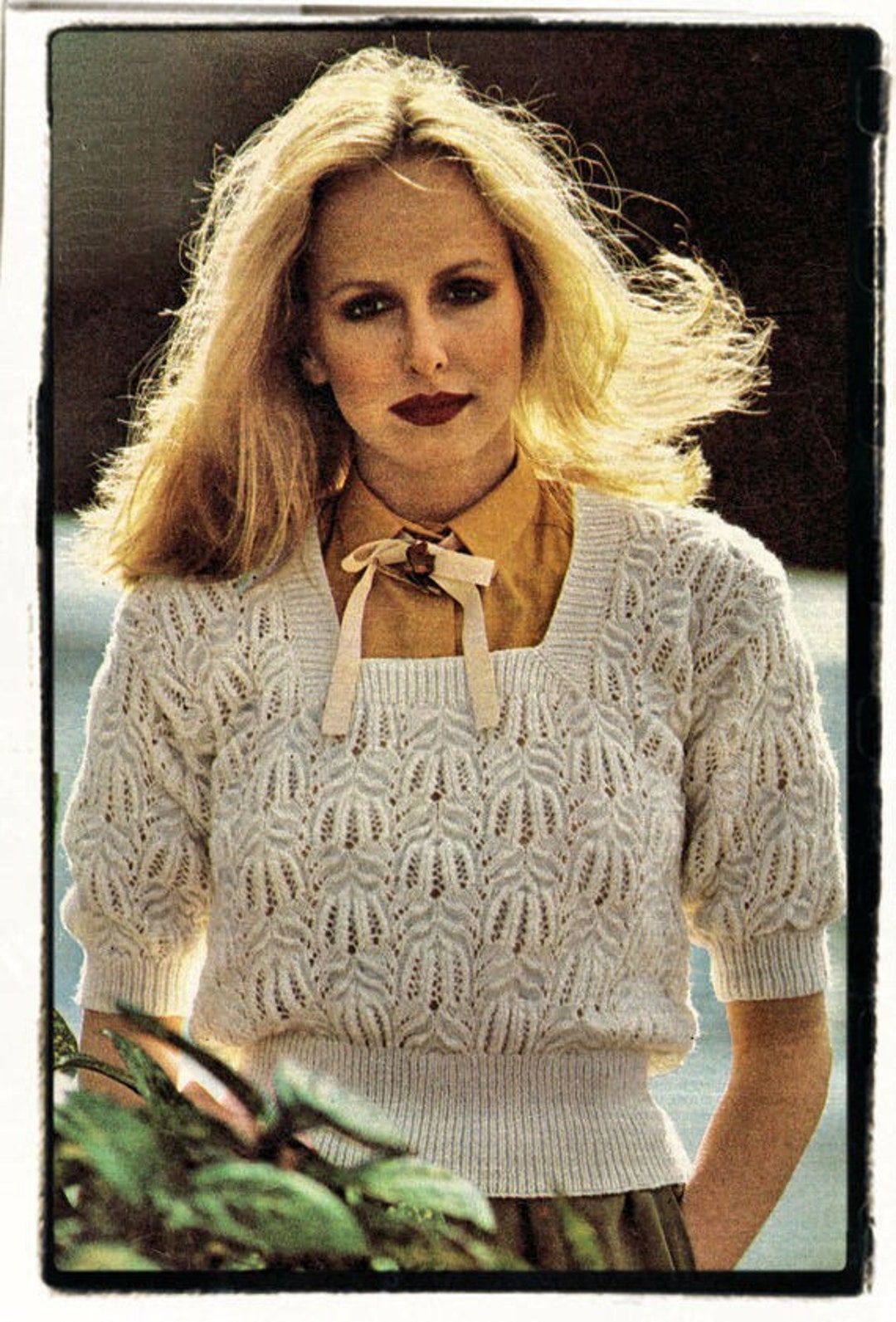 Instant Download PDF Knitting Pattern to Make a Frost Flower Lace