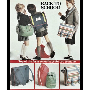Instant Download PDF Sewing Pattern Tutorial to make School Duffel Bag & PE Bags College Rucksacks Satchels Back Pack Holdall