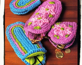 Instant Download PDF Easy Beginners Crochet Pattern to make a Spectacle Eyeglass Glasses or Phone Case and Coin Money Small Change Purse