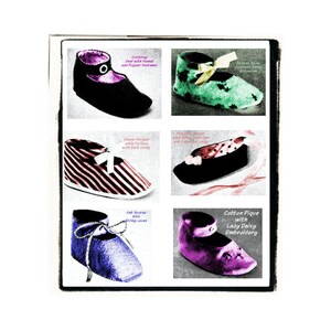 Full Size PDF Easy SEWING PATTERN A4 Printable to make Soft Fabric Felt Suede or Leather Baby First Shoes Slippers Bootees