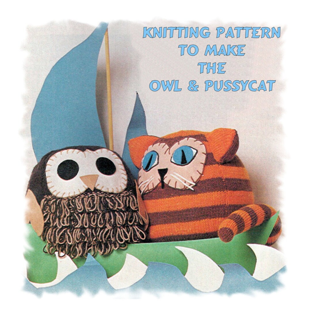 Instant Download PDF Knitting Pattern to Make an Animal Shaped Cushion