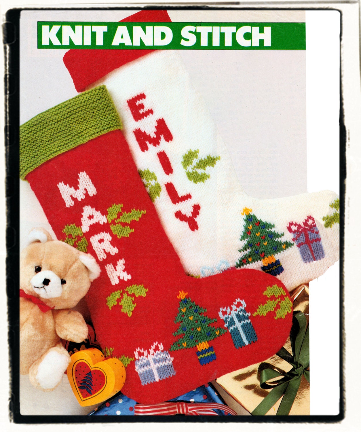 Christmas Deer Socks DIY Latch Hook Kits for Kids Beginner Cute Fun Xmas  Stocking Socks Christmas Ornament Bag Pre-printed Pattern 17x12 