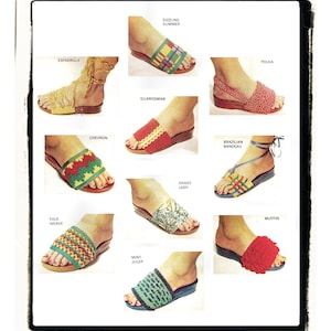 PDF Sewing Crochet & Knitting Pattern to make Womens Summer Sandals Mules Slip On Shoes Sling Backs  Espadrilles Ankle Tie Instant Download