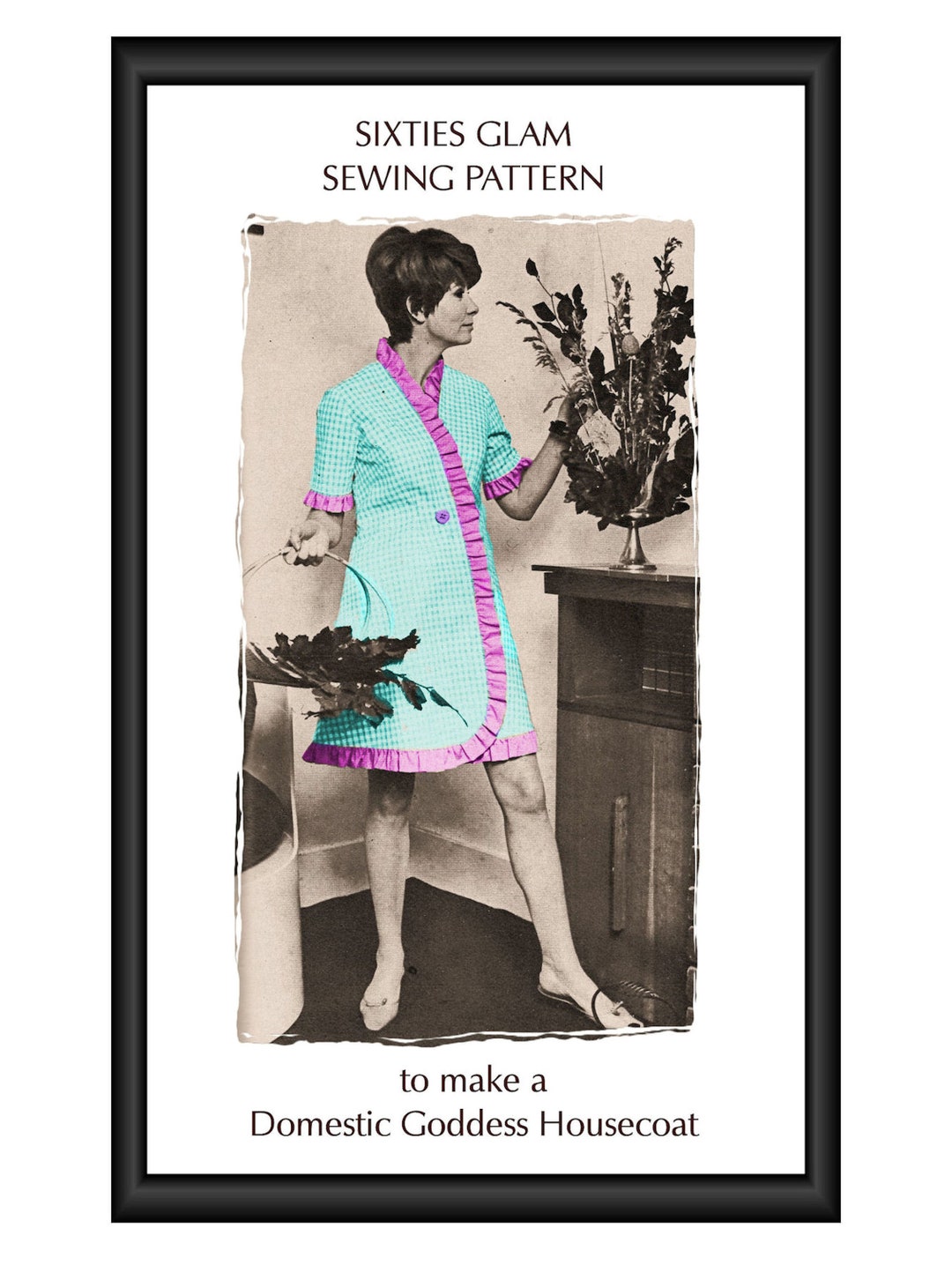 Full Size PDF Printable SEWING PATTERN to Make a Frilled Apron