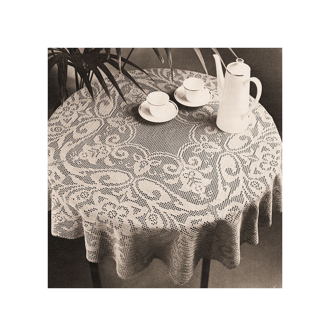 Instant Download PDF CROCHET PATTERN to Make a Delicate Heirloom Filet ...