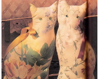 Full Size Instant Download PDF Easy Printable SEWING PATTERN to make a Kitsch Chintz Cat or Goose Door Stop Bean Bag Cushion Pillow Soft toy