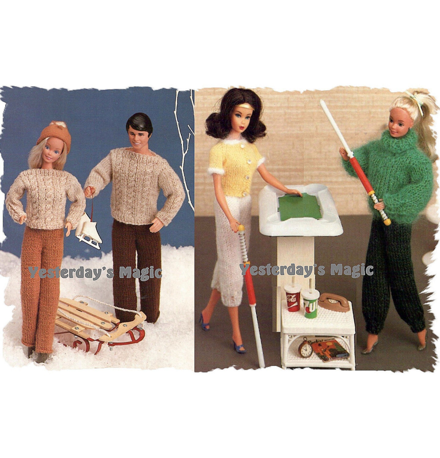 Vintage Ken Clothes Patterns Make a Great Holiday Gift for Doll Collectors  #VintageDolls #ChristmasGiftIdeas - Free Doll Clothes Patterns