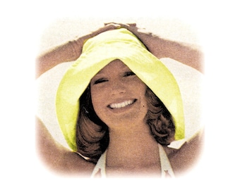 PDF Full Size Printable Sewing Pattern to make a Large Fold Back Brim Floppy Sun or Rain Hat Womens Sizes Instant Download Summer Holiday