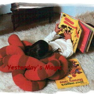 Instant Download PDF Easy Beginners Knitting Pattern to make a Knotted Fun Floor Cushion Bean Bag Chair Chunky Yarn Childrens Bedroom