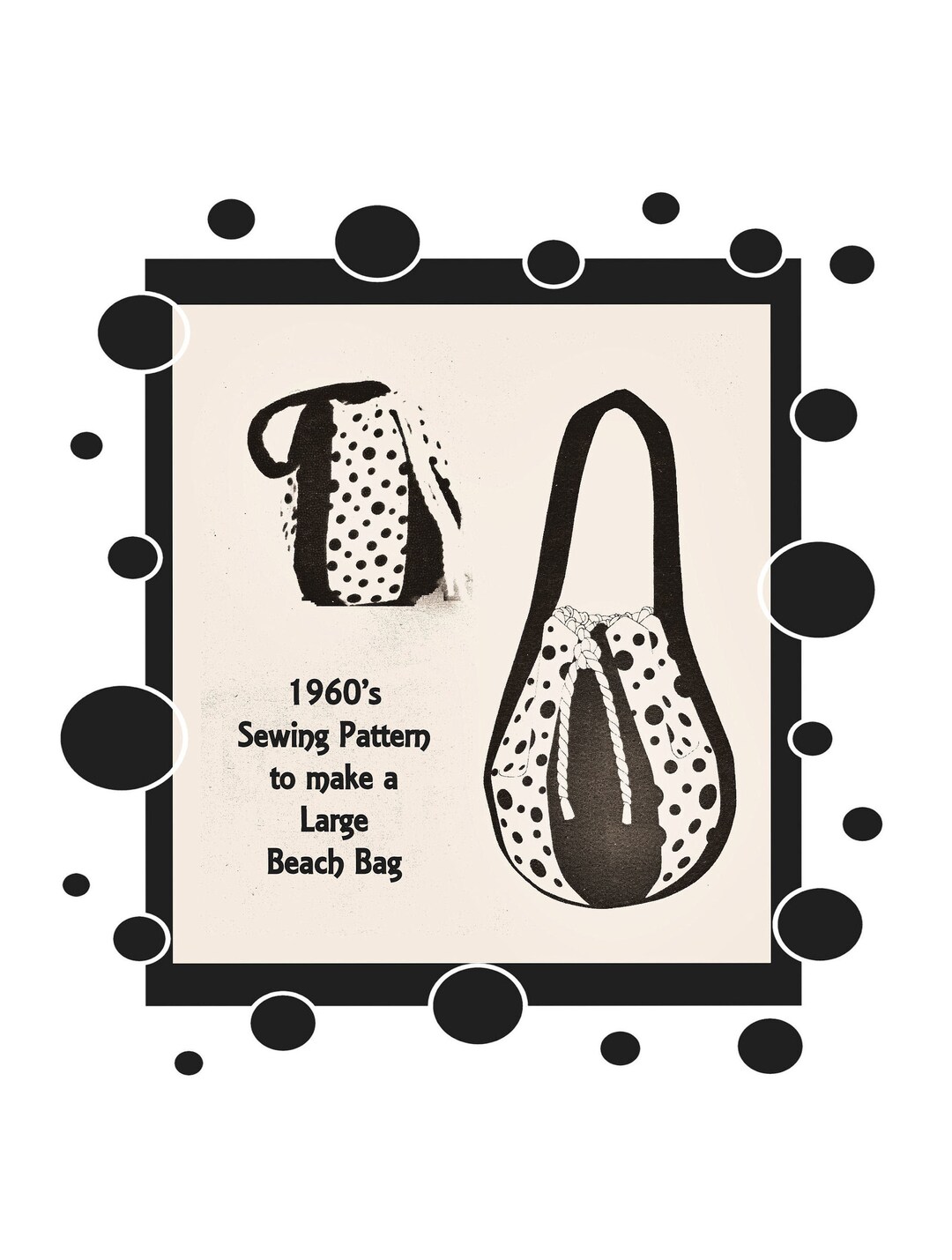 Full Size PDF Sewing Pattern To Make A Bucket Pouch Style Etsy