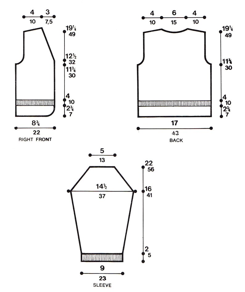 Instant Download PDF Knitting Pattern to Make a Womens Spencer Etsy