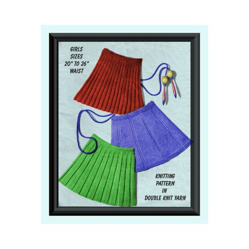 pleated skirt knitting pattern