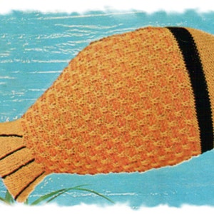 Instant Download PDF Easy Beginners Knitting Pattern to make a 22 inch Long Fish Sea Creature Bean Bag Cushion Beach or Bath Pillow