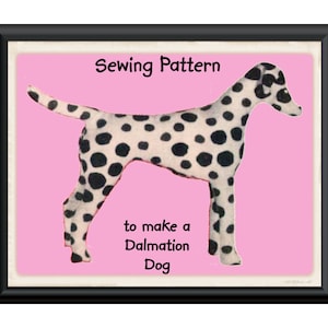 Full Size PDF Sewing Pattern Easy Beginners to make an Adjustable Size Soft Toy Puppy Spotty Dog Dalmation Bean Bag or Ornament