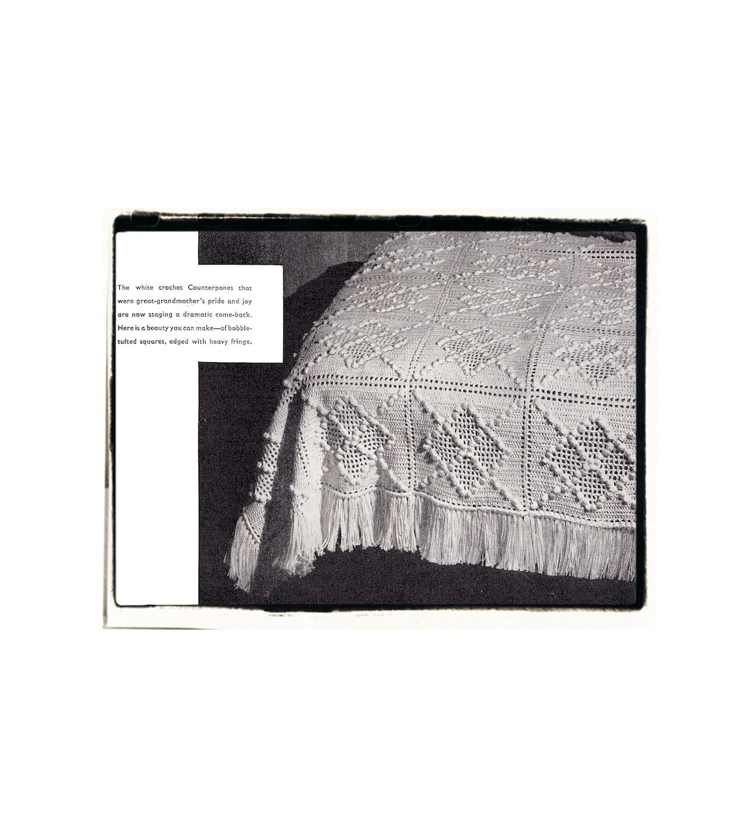 Instant Download PDF Crochet Pattern to Make a Candlewick Effect