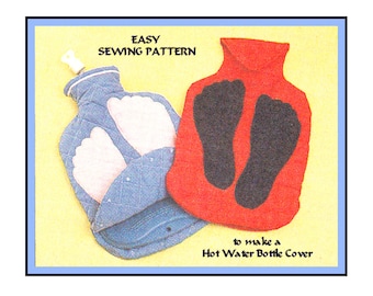 Instant Download PDF Easy Beginners Quick SEWING PATTERN Tutorial to make a Quilted Hot Water Bottle Cover Foot Warmer