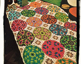Grandmothers Flower Garden Crochet Afghan Pattern Pdf - Etsy