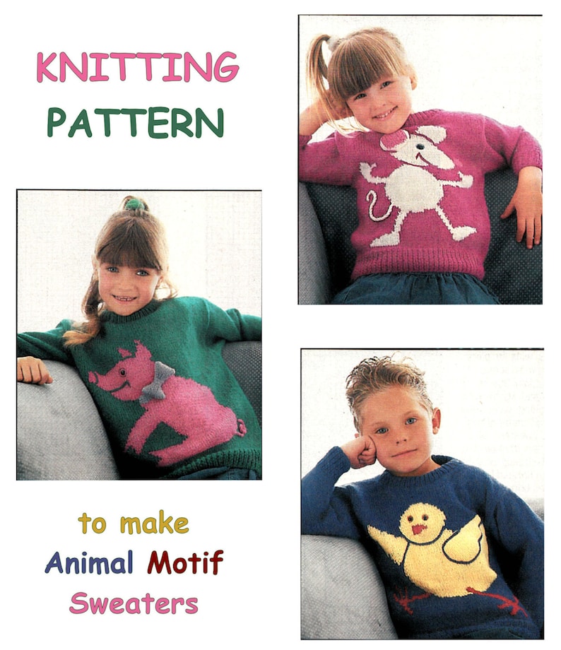Instant Download PDF Intarsia KNITTING PATTERN to Make Etsy