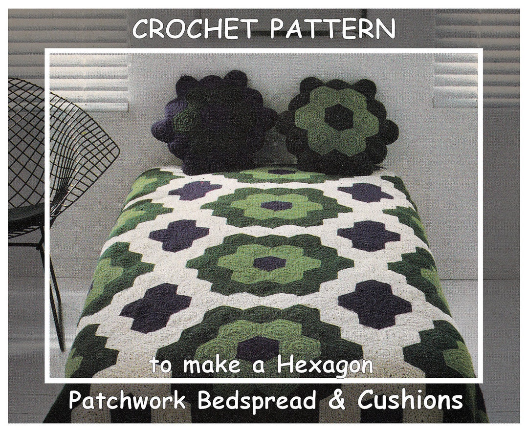 Instant Download PDF CROCHET PATTERN to Make a Hexagon Patchwork ...