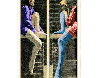Instant Download PDF KNITTING PATTERN to make Womens Long Thigh Length Over Knee Socks Lace Stockings 8 Ply Yarn fits up to 10 "  foot