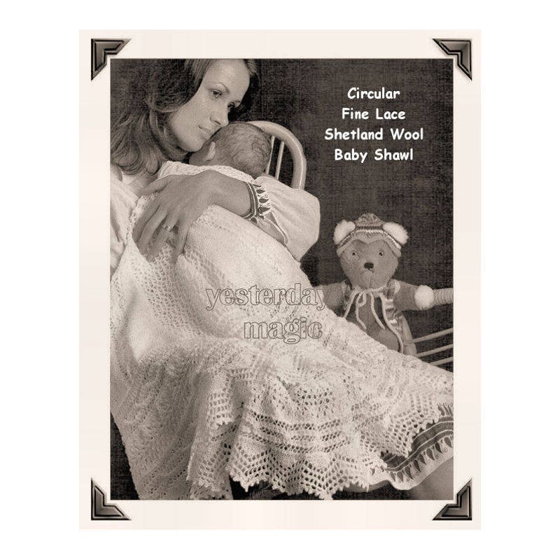 knitted christening shawl