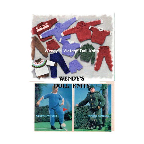 Instant Download PDF Knitting Pattern to Make Action Man or Etsy Canada