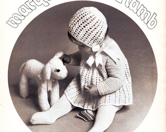 Instant Download PDF Easy Knitting Pattern to make a Spring Lamb Toy 7 Inch Tall Farm Animal Sheep Knitted Soft Baby Toy