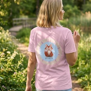 Give Zero Fox T-Shirt - Funny Fox Shirt - Cute Watercolor Fox Tee - Pun Animal Shirt - Organic Cotton Graphic Tee - Gift for Fox Lovers