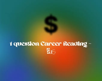 1 Card Career Tarot Reading