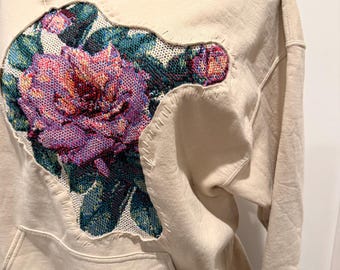Upcycling Unikat Sweatshirt/Hoodie - Größe XL