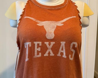 Texas Longhorns tshirt - upcycled/custom cut