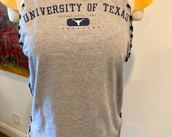 Texas Longhorns tshirt - upcycled/custom cut
