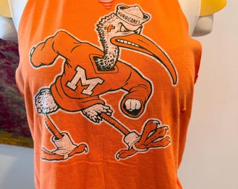The University of Miami Hurricanes tshirt - upcycled/custom cut