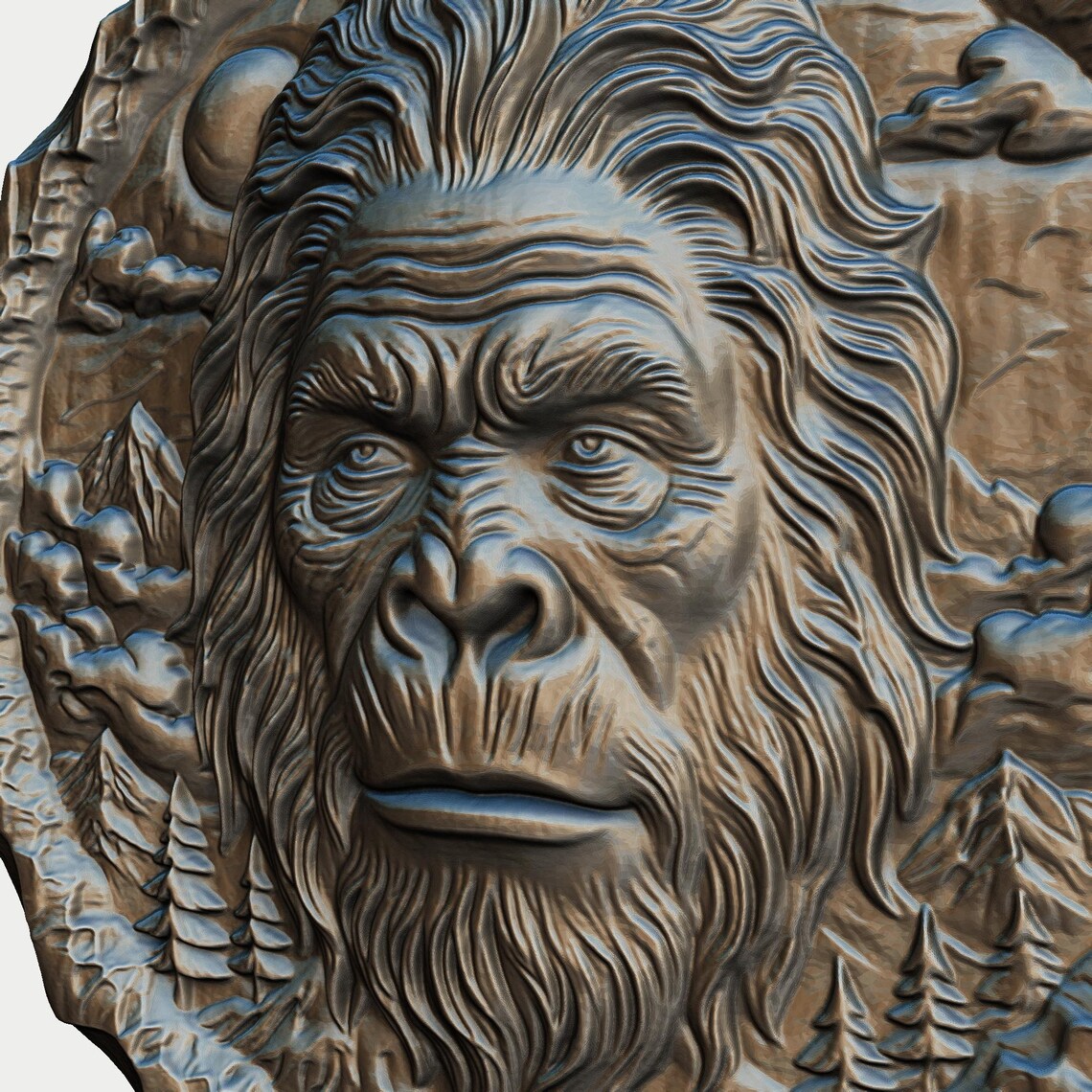 Bigfoot Sasquatch 3D Relief STL | Mythical Creature CNC Router File ...