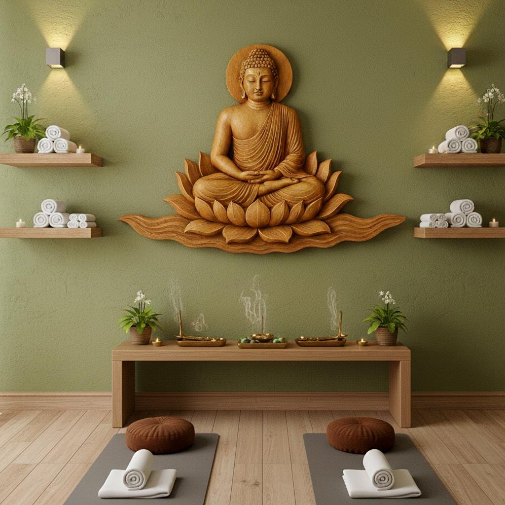 Buddha Lotus 3D Relief STL File | CNC Router Model, Meditation Wall Art ...