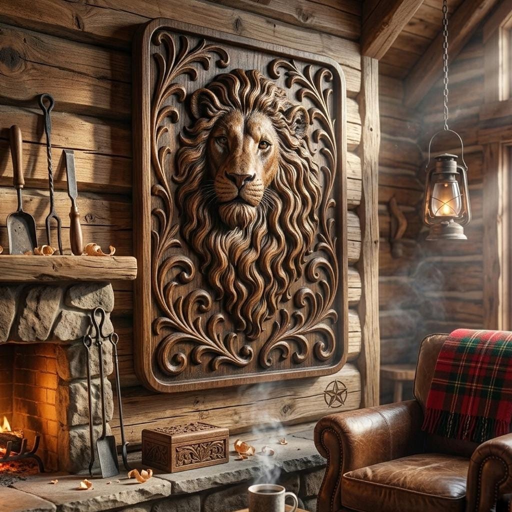 Majestic Lion Head 3D Relief STL File | CNC Router Royal Wall Art ...