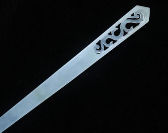 Handmade Xiuyu Jade Hairpin，Wedding Daily Wear，Vintage Elegant Hairpin  OT35