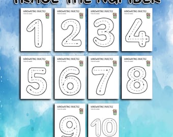 Preschool Tracing Worksheets – Alphabet, Numbers, Shapes (Digital Download)