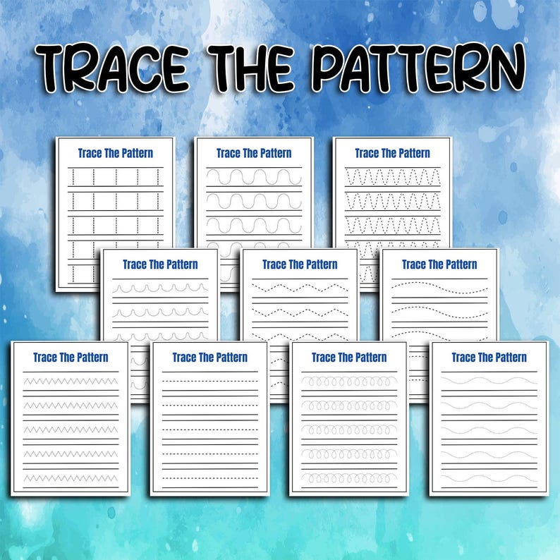 Preschool Tracing Worksheets – Alphabet, Numbers, Shapes (digital ...