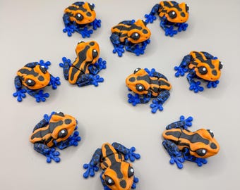 Magnetic Articulated Poison Dart Frog | 3D Printed Articulated Animal | Amphibian | Decor | Collectible Fridge Magnet