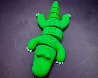 Flexi Alligator Fidget Toy | 3D Printed Articulated Gator | Desk Fidget, ADHD Toy, Reptile Gift, Sensory Toy
