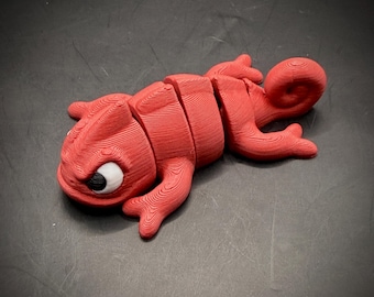 Flexi Chameleon Fidget Toy | 3D Printed Articulated Chameleon | Desk Fidget, ADHD Toy, Reptile Gift, Sensory Toy