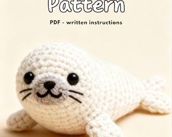 CROCHET PATTERN | Easy Amigurumi Seal  | tiny animal toy | baby shower gift nursery decor