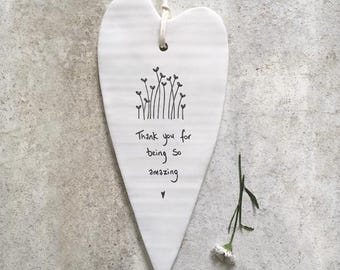 Sie sind erstaunlich Herz Ornament, danke dafür, dass Sie erstaunlich Porzellan Geschenk, Home Geschenk, danke Geschenk, Geschenke für Lehrer, Freundschaft Geschenk