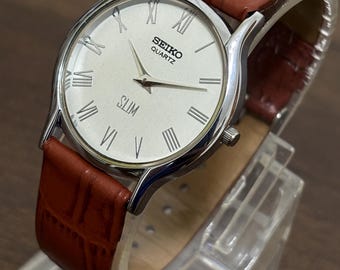 Vintage Seiko Armbanduhr: Grünes römisches Ziffernblatt, New Fashion