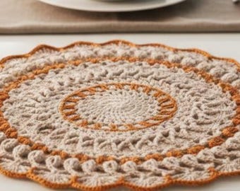 Royal Placemat Crochet Pattern PDF, Round Doily Pattern, Elegant Table Mat Design, Instant Download